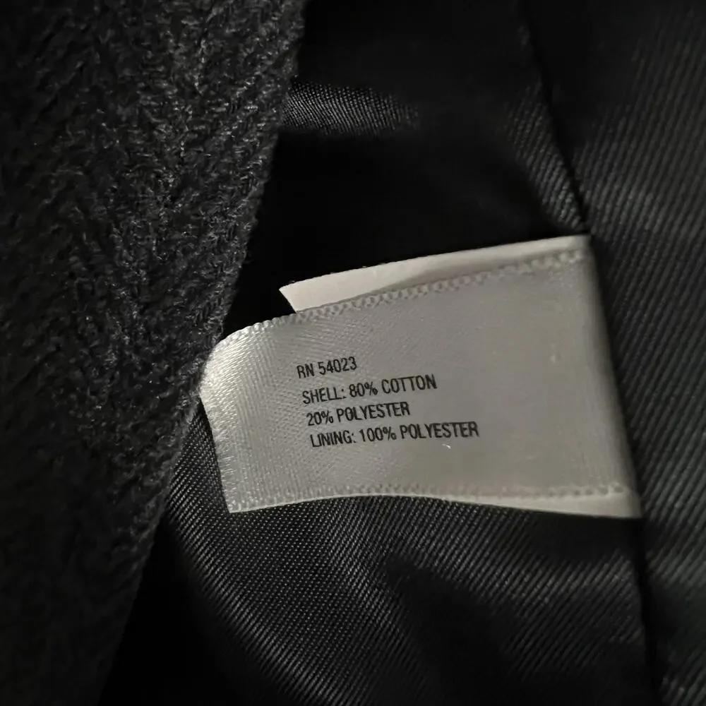 Gap Blazer Mens XL‎ Slim Gray Herringbone Sport Jacket Classic Y2K 2010 Altered